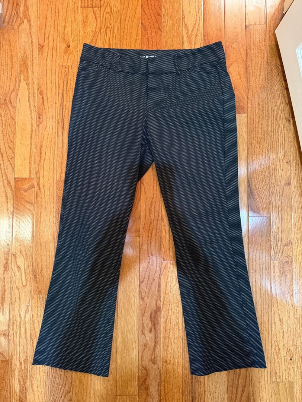 Old Navy Black Pixie Mid-Rise Pants with White Microdots